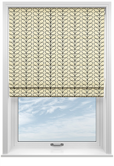 Orla Kiely Linear Stem, Black - Roman Blind